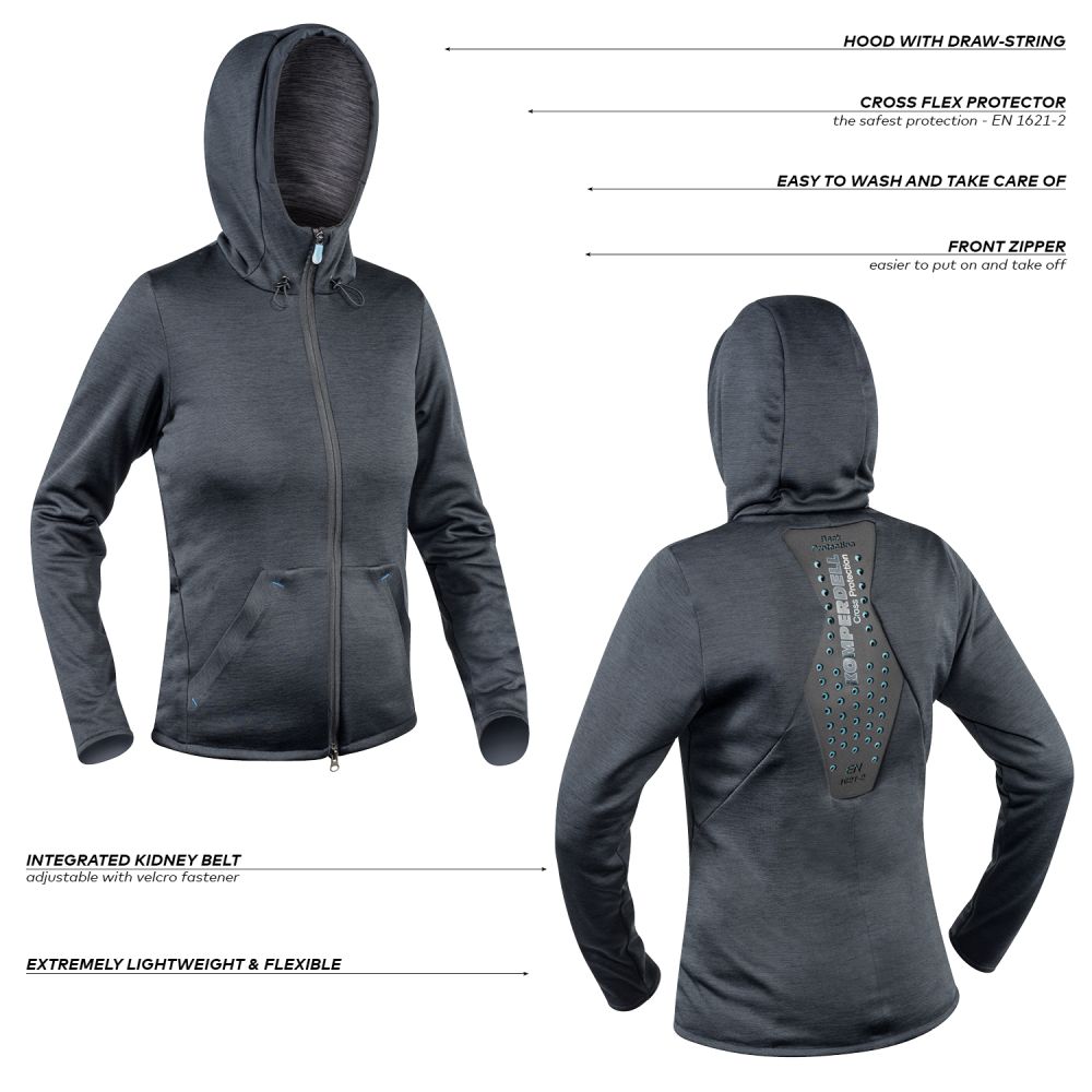 Komperdell - Ladies Full Zip Hoody with Back Protection